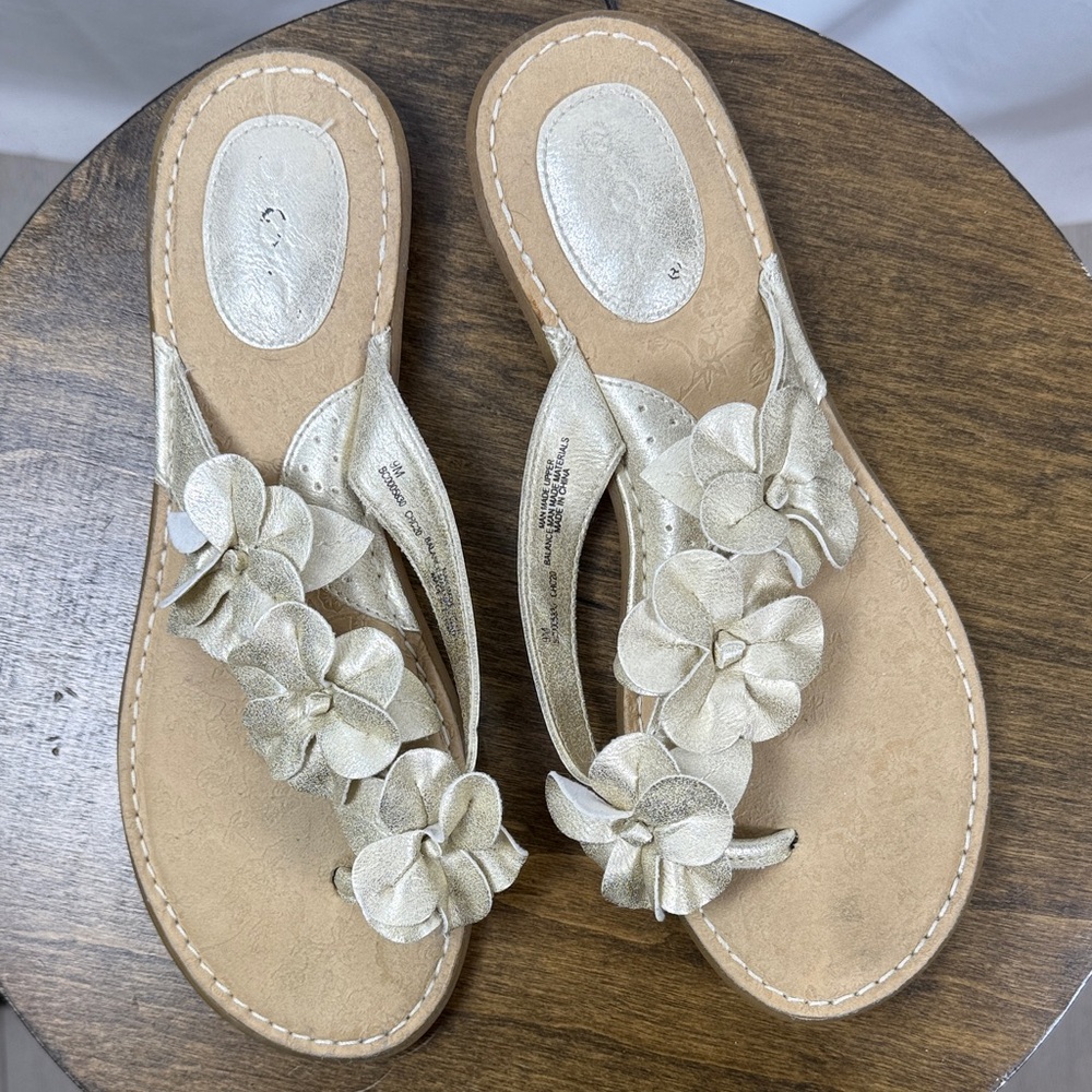 BOC Floral Leather Sandals | Size 9